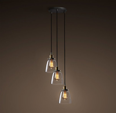 Подвесной светильник Loft Clear Glass Cloche 3