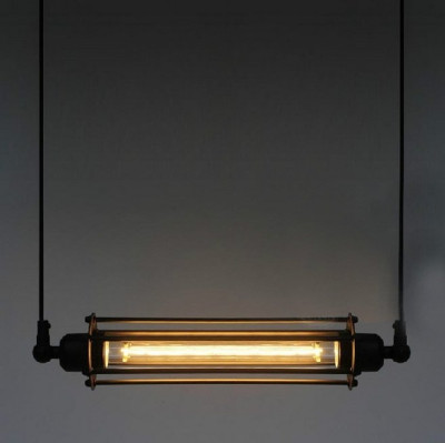 Подвесной светильник Loft Industrial Edison Cage Horizontal Mono