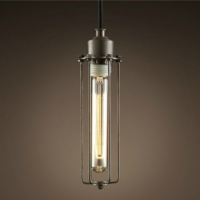Подвесной светильник Loft Industrial Edison Cage Vetrical Momo