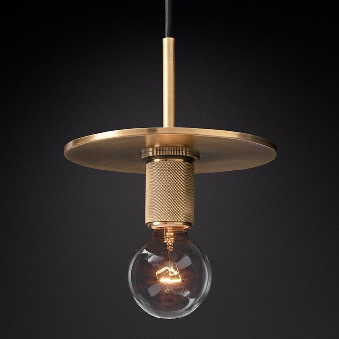 Подвесной светильник Utilitaire Disk Shade Pendant Brass