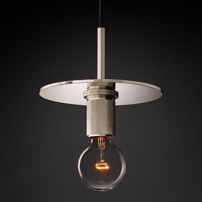 Подвесной светильник Utilitaire Disk Shade Pendant Silver