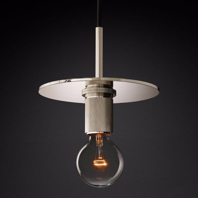 Подвесной светильник Utilitaire Disk Shade Pendant Silver