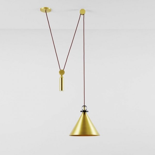 Подвесной светильник Shape up Pendant Cone Brass