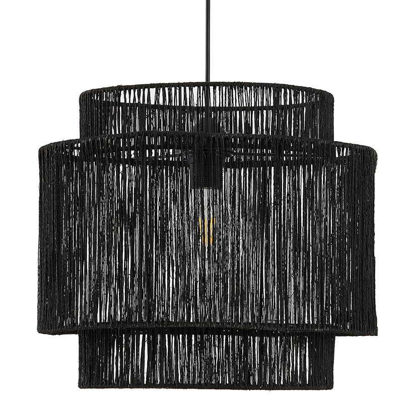 Подвесной светильник Signe Wicker Hemp Black Dual