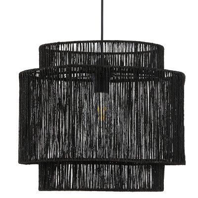 Подвесной светильник Signe Wicker Hemp Black Dual