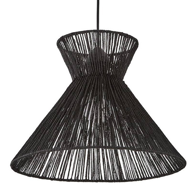 Подвесной светильник Signe Wicker Hemp Black Horn