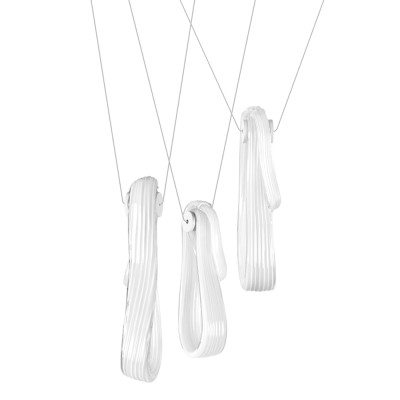 Подвесной светильник белого цвета с 3-мя изогнутыми плафонами Flow Loop