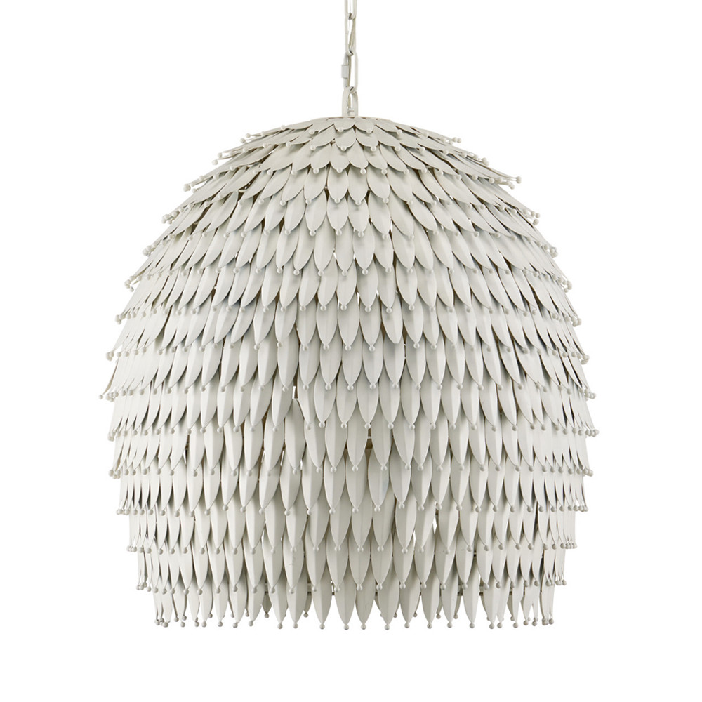 Подвесной светильник белый металлический в форме купола White Natural Lines