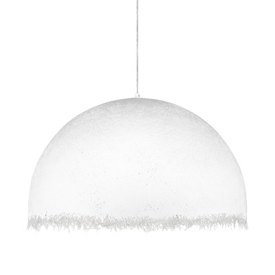 Подвесной светильник в форме купола белого цвета с ажурной бахромой Tactile Line