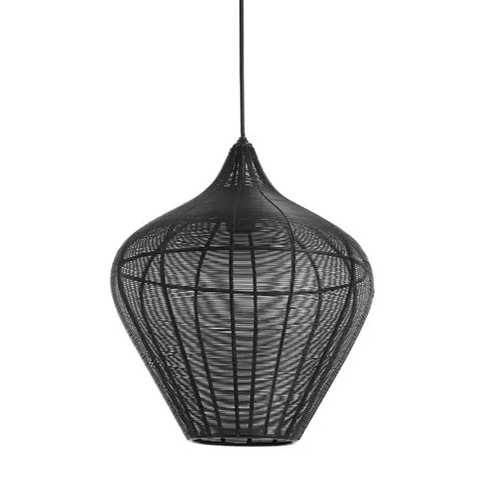 Подвесной светильник в форме купола с плетеным металлическим абажуром Wicker Iron Lamp