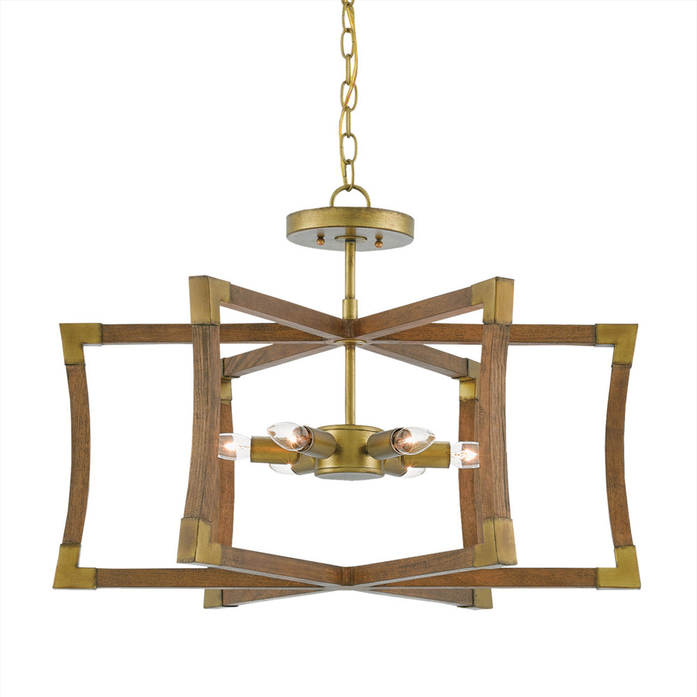 Подвесной светильник в форме фонаря коричневый Brown Eco Lantern