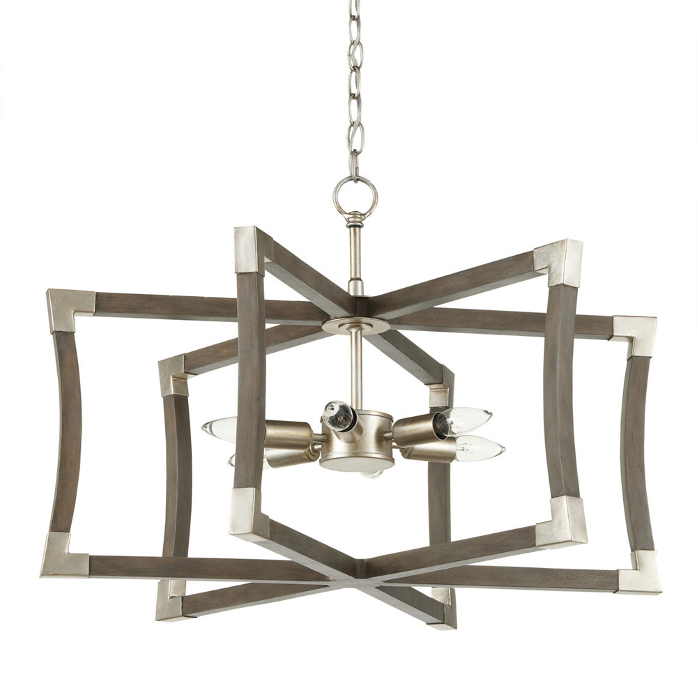 Подвесной светильник в форме фонаря серый Gray Eco Lantern