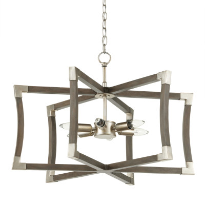 Подвесной светильник в форме фонаря серый Gray Eco Lantern