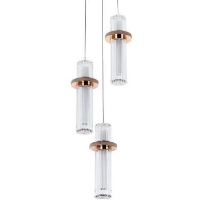 Подвесной светильник золото Trio Odile Acrylic Tube Hanging Lamp Gold