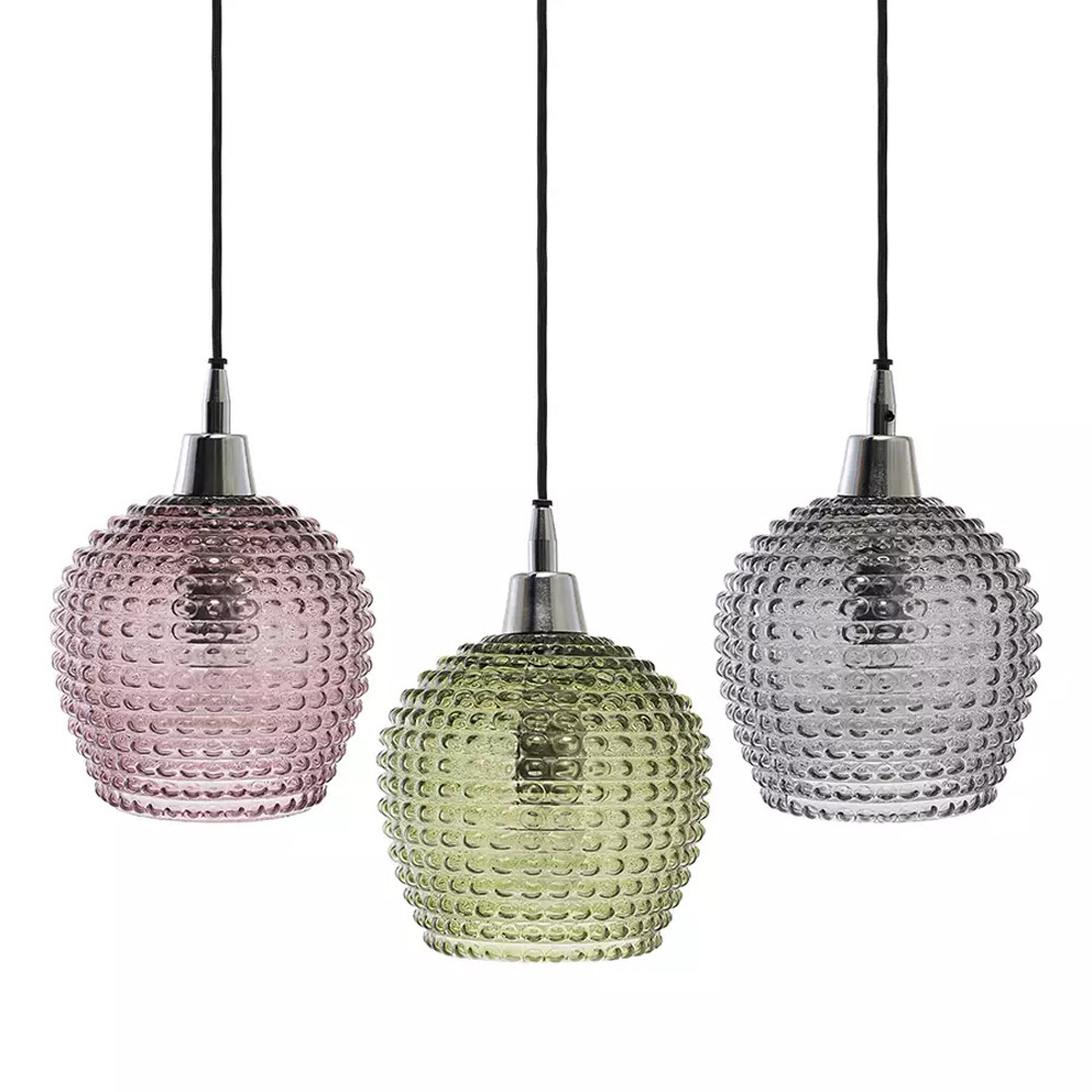 Подвесной светильник каскадный с 3-мя рельефными плафонами Cascade with Relief Lampshades