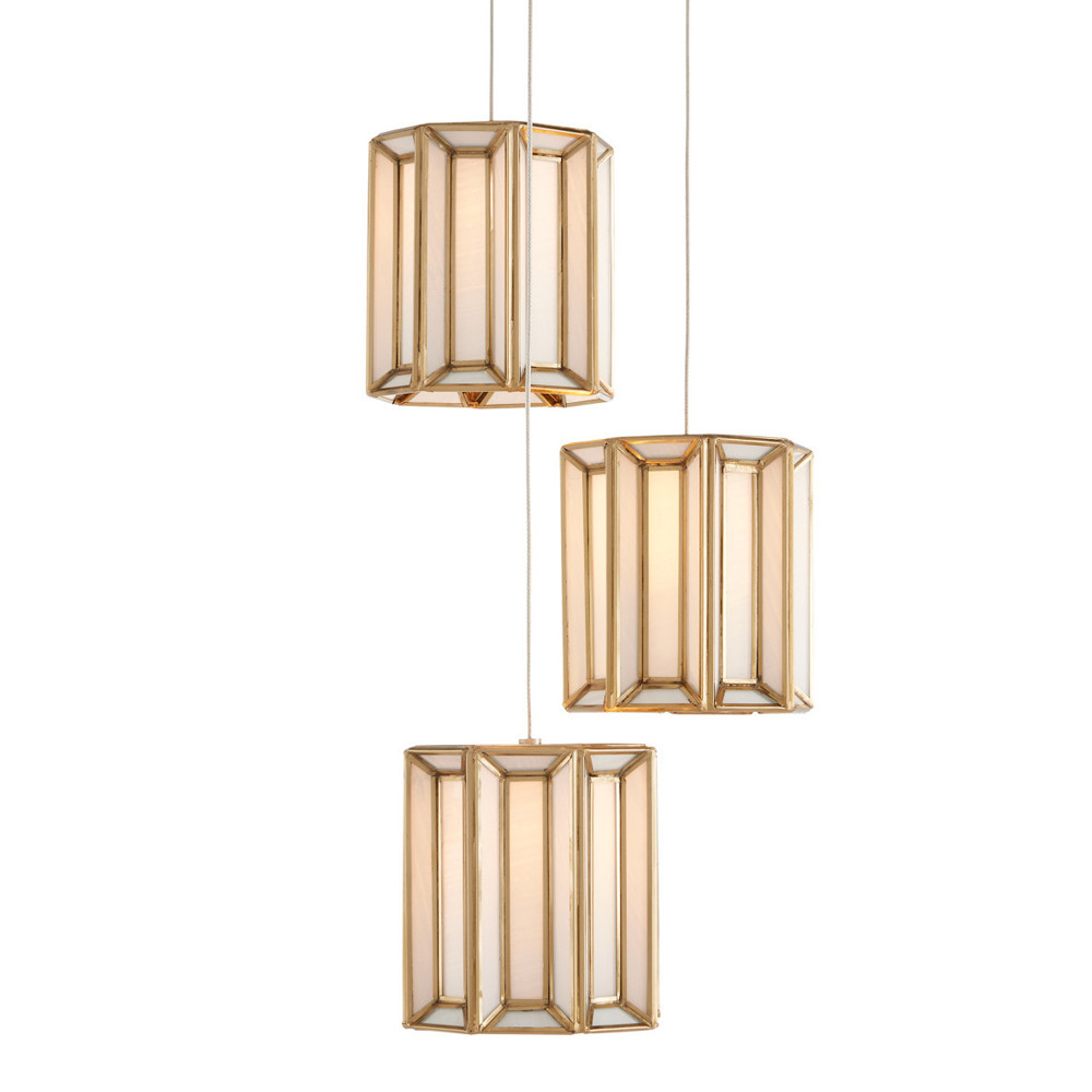 Подвесной светильник каскадный с 3-мя фактурными плафонами Soft Glow Lamps