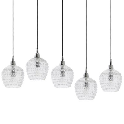 Подвесной светильник каскадный с фактурными стеклянными плафонами Cascade with Relief Lampshades
