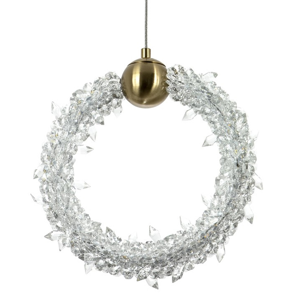 Подвесной светильник кольцо украшенный кристаллами из хрусталя Gilbertine Crystals Ring Hanging Lamp