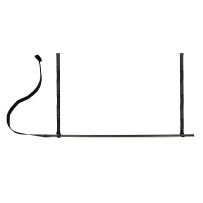 Подвесной светильник линейный черного цвета из экокожи Flos