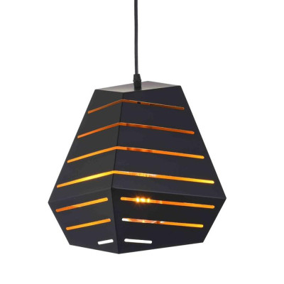 Подвесной светильник металлический с внутренними золотыми вставками Ingots