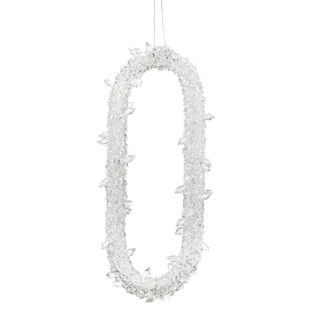 Подвесной светильник овальной формы с декором кристаллы Gilbertine Oval Crystals Hanging Lamp