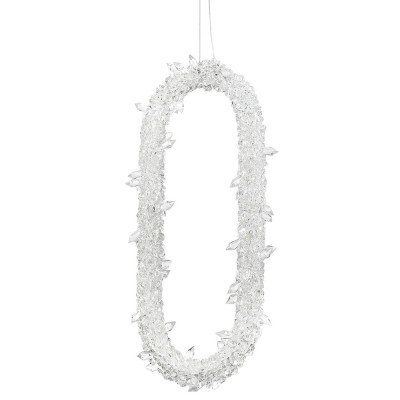 Подвесной светильник овальной формы с декором кристаллы Gilbertine Oval Crystals Hanging Lamp