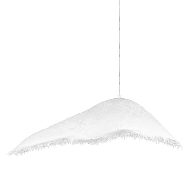 Подвесной светильник с асимметричным волнообразным абажуром и фактурной бахромой по краю Tactile Line