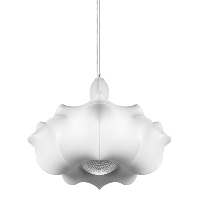Подвесной светильник с белым фигурным абажуром и мягкими волнистыми краями Cloud Motion