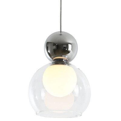 Подвесной светильник с двойным плафоном Flasky Chrome Sphere