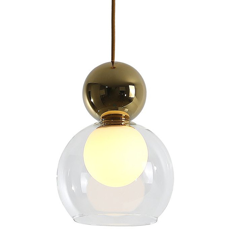 Подвесной светильник с двойным плафоном Flasky Gold Sphere
