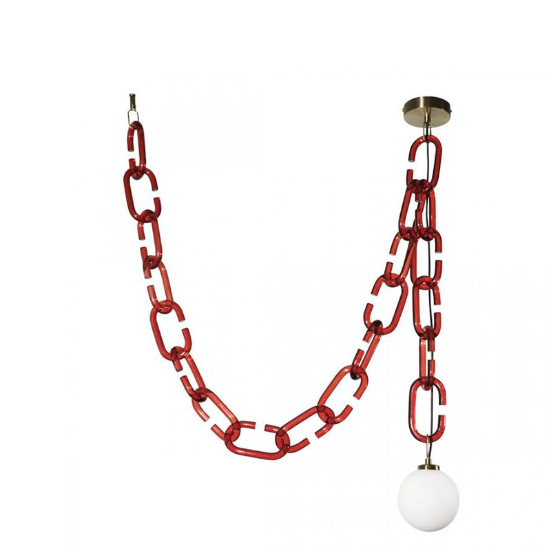 Подвесной светильник с декоративной цепью Brooklyn Studio Red