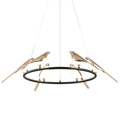 Подвесной светильник с декором в виде птиц Birds Ring Hanging Lamp