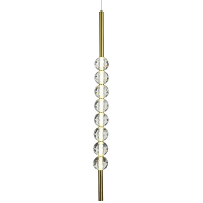 Подвесной светильник с декором из 8-ми хрустальных сфер Celestin Spheres Brass Hanging Lamp