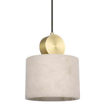 Подвесной светильник с круглым мраморным плафоном Marble square