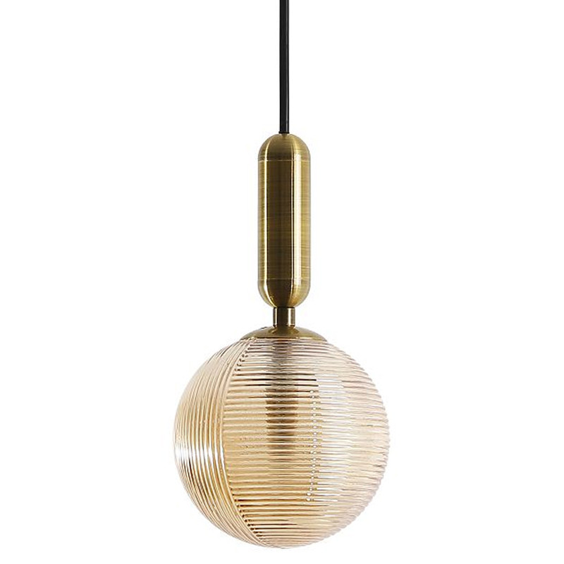 Подвесной светильник с круглым рельефным плафоном Perforated Glass