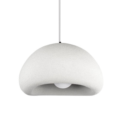 Подвесной светильник с куполообразным белым фактурным абажуром Sergey Makhno