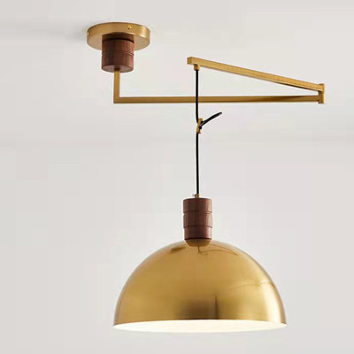 Подвесной светильник с настраиваемой высотой Deysi Dome Brass