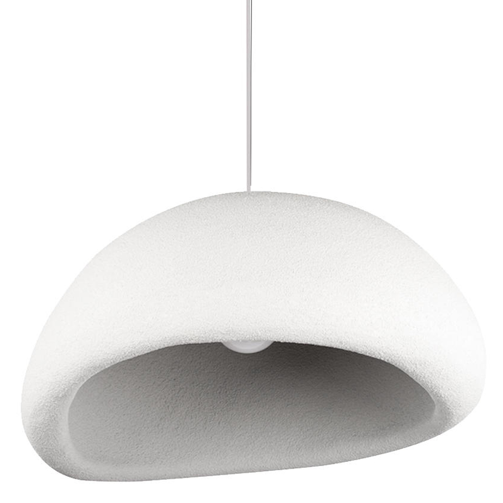 Подвесной светильник с округлым абажуром из стеклопластика с шероховатой текстурой Диаметр 80 см Sergey Makhno