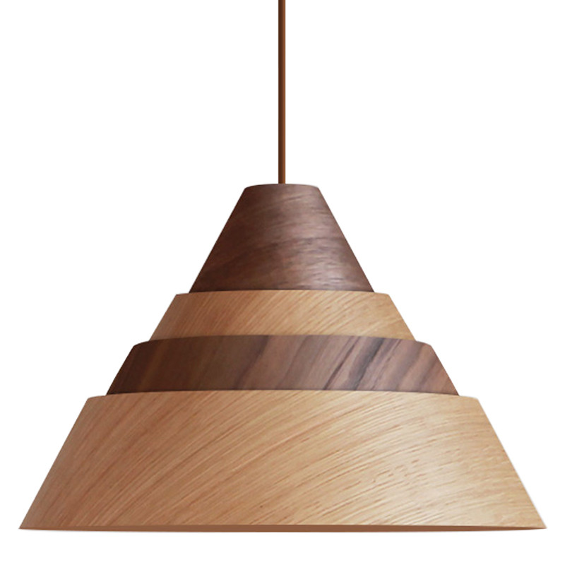Подвесной светильник с пирамидальным корпусом VILIO B Light Два цвета дерева