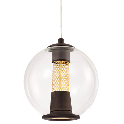 Подвесной светильник с плафоном в форме шара Inner Gleam Orb black