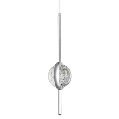 Подвесной светильник с плафоном из хрустального шара Crystal Bubbles Chrome Hanging Lamp