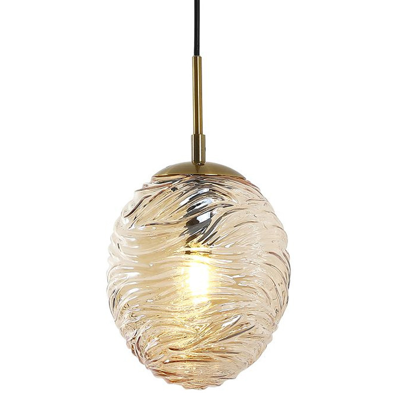 Подвесной светильник с плафоном янтарного цвета Perforated Glass