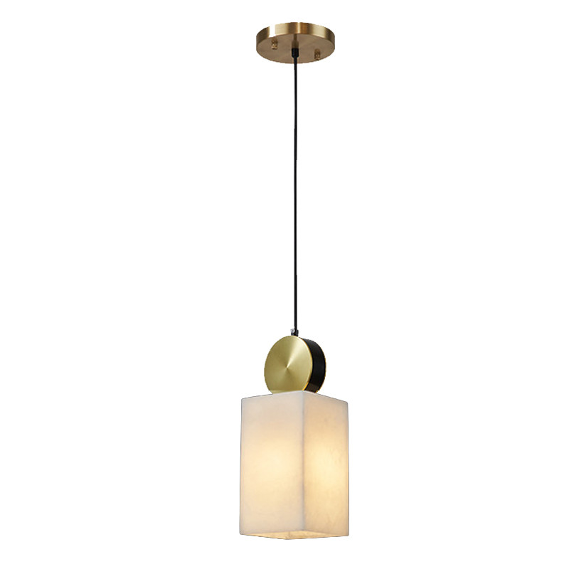 Подвесной светильник с прямоугольным мраморным плафоном Rectangular Marble Shade
