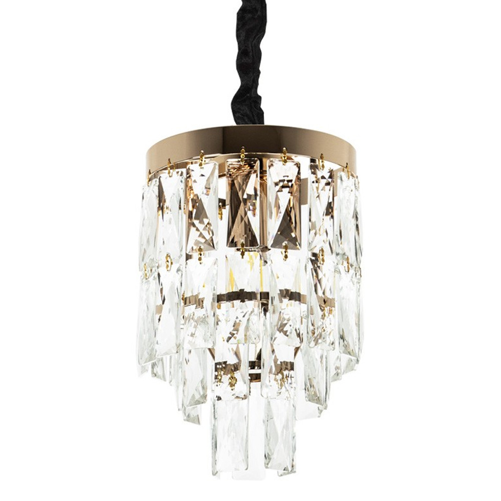 Подвесной светильник с прямоугольными хрустальными подвесками Lunet Crystal Rectangulars Pendant Light 2