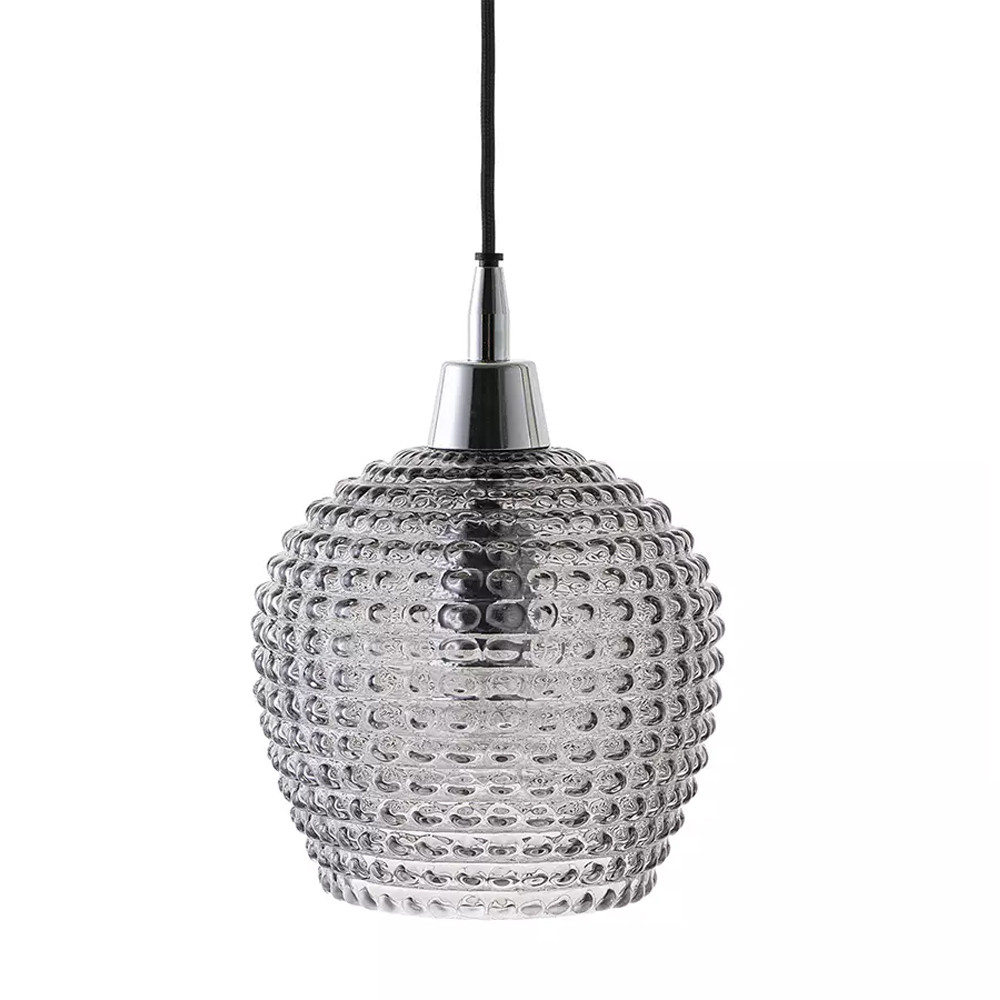 Подвесной светильник с рельефным стеклянным плафоном Embossed Glass Shade