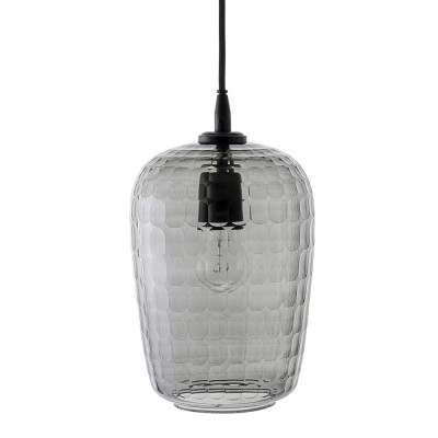 Подвесной светильник с рельефным узором на стеклянном плафоне Lamp with Frozen Glass Effect