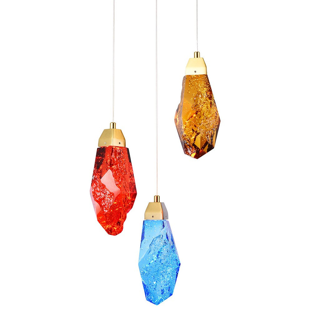 Подвесной светильник с тремя цветными плафонами Soar Colorful Lamp