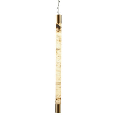 Подвесной светильник с цилиндрическим плафоном из алебастра PEARLS Suspension