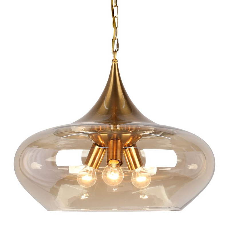 Подвесной светильник с янтарным стеклом Chalice