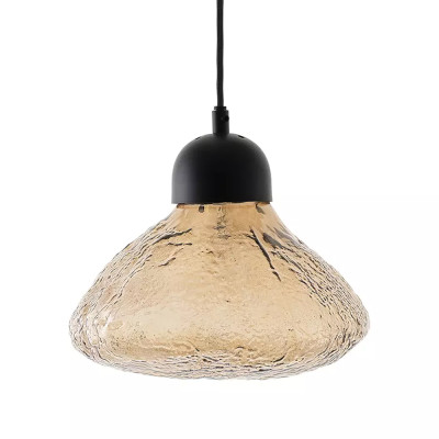 Подвесной светильник с янтарным фактурным плафоном Lamp with Frozen Glass Effect